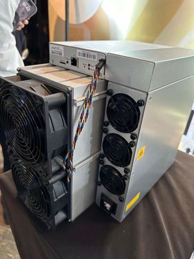 A close-up of an ASIC mining rig showcasing its intricate components.